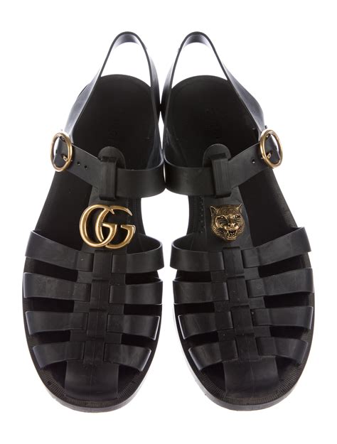 gucci men's rubber shoes|Gucci rubber platform slides.